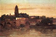 Gustave Courbet View of Frankfurt am Main oil painting on canvas